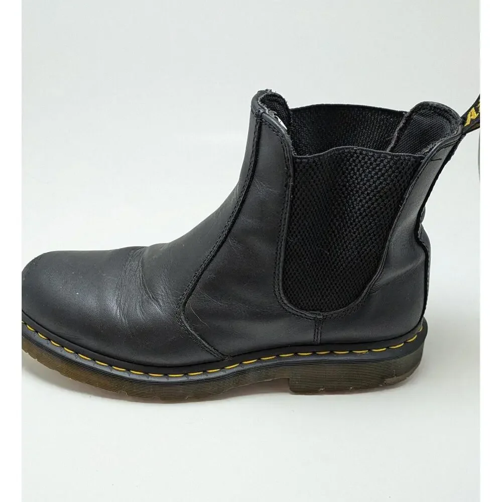Unisex Dr. Martens Black Leather Pull On Chelsey Safety Boots DM509 Size 11M 12W